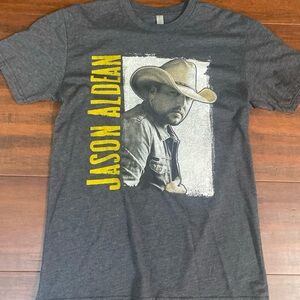 Men's S Jason Aldean Ride All Night Concert Tour Gray Shirt T-Shirt Next Level